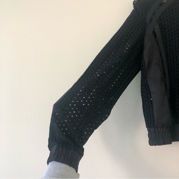 Nanette Lepore Eyelet and Lace Bomber Jacket Size M - Picture 2 of 8